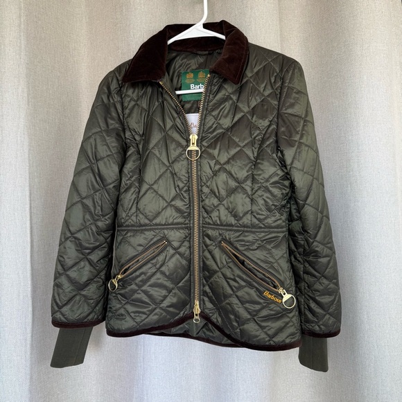 Barbour Icons Liddesdale Quilted Green Long Sleeve Jacket S (4) - Picture 3 of 14